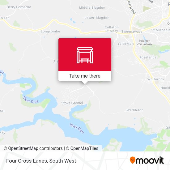Four Cross Lanes map
