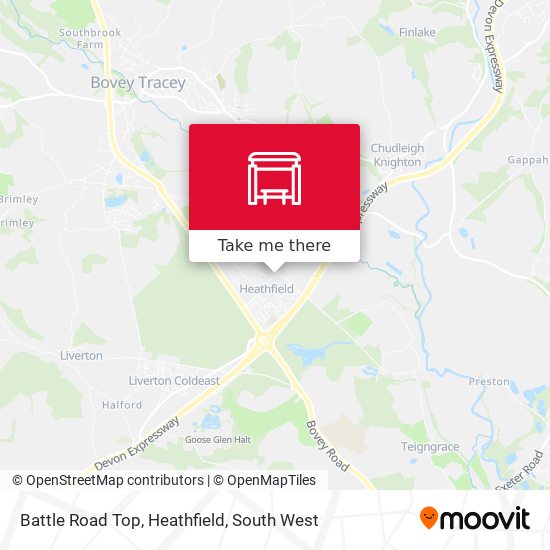 Battle Road Top, Heathfield map