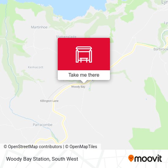 Woody Bay Station map
