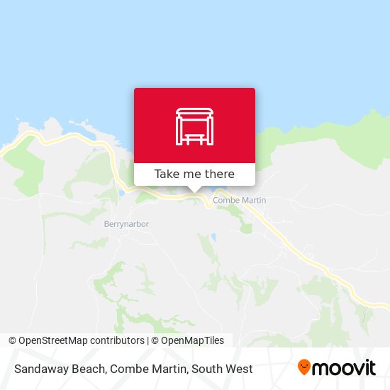 Sandaway Beach, Combe Martin map