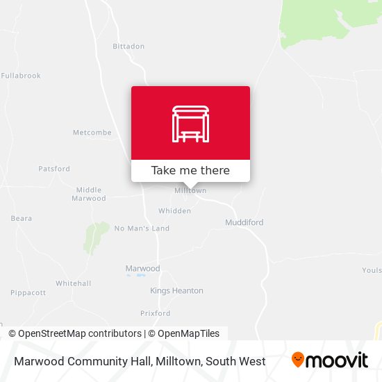 Marwood Community Hall, Milltown map