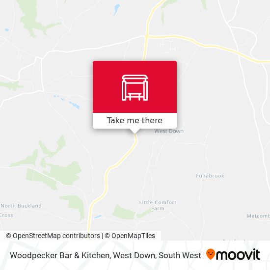 Woodpecker Bar & Kitchen, West Down map