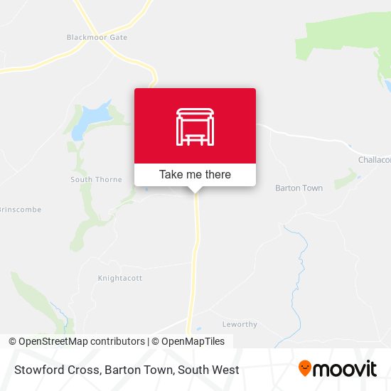 Stowford Cross, Barton Town map