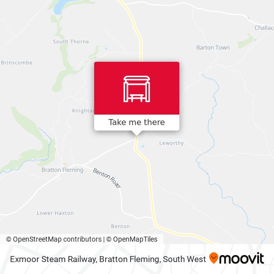 Exmoor Steam Railway, Bratton Fleming map
