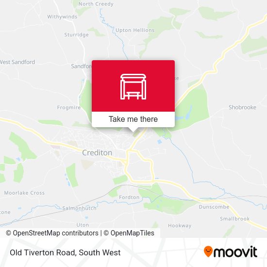 Old Tiverton Road map