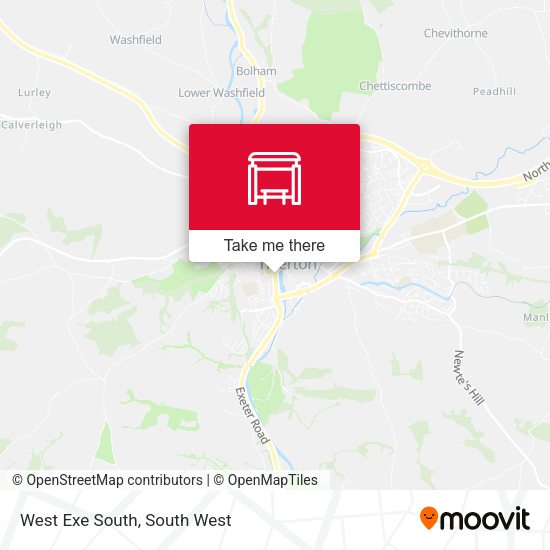 West Exe South map