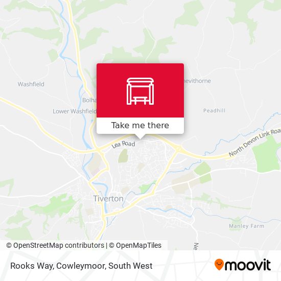 Rooks Way, Cowleymoor map