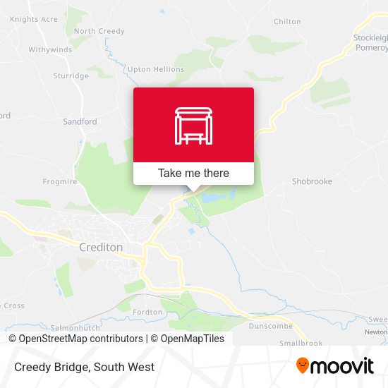 Creedy Bridge map