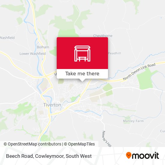 Beech Road, Cowleymoor map
