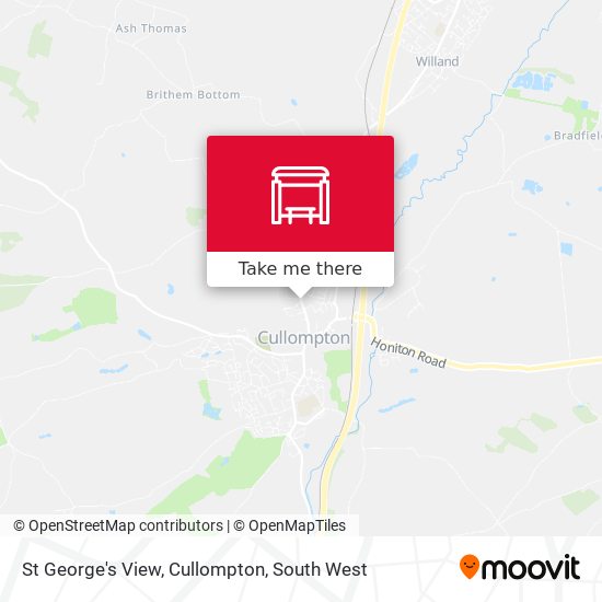 St George's View, Cullompton map