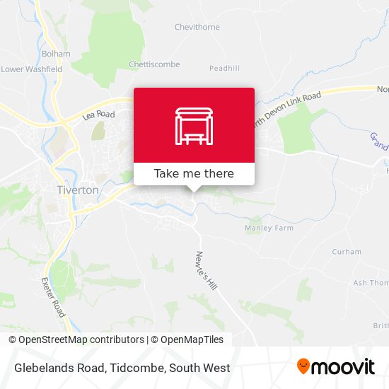 Glebelands Road, Tidcombe map