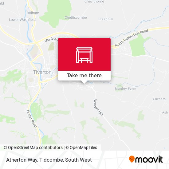 Atherton Way, Tidcombe map