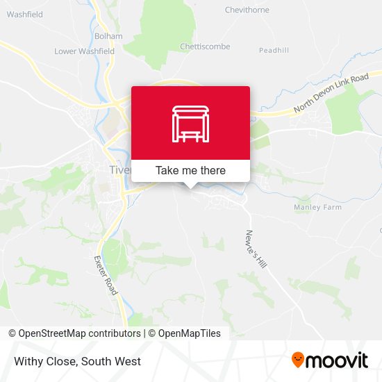 Withy Close map