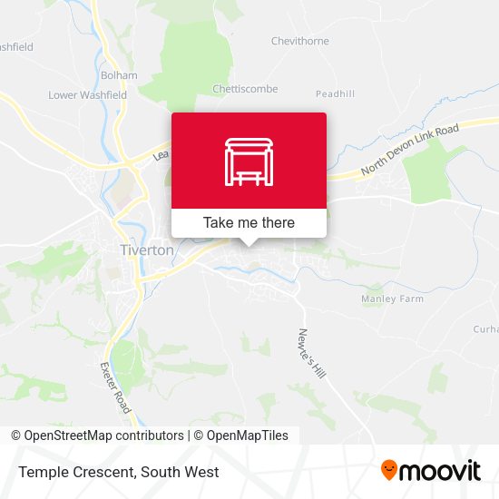 Temple Crescent map
