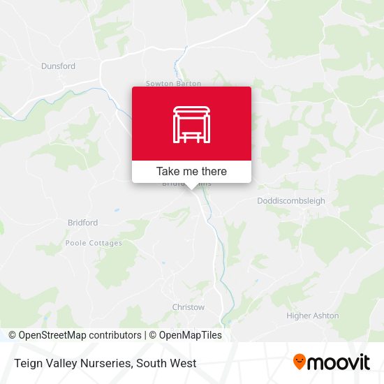 Teign Valley Nurseries map