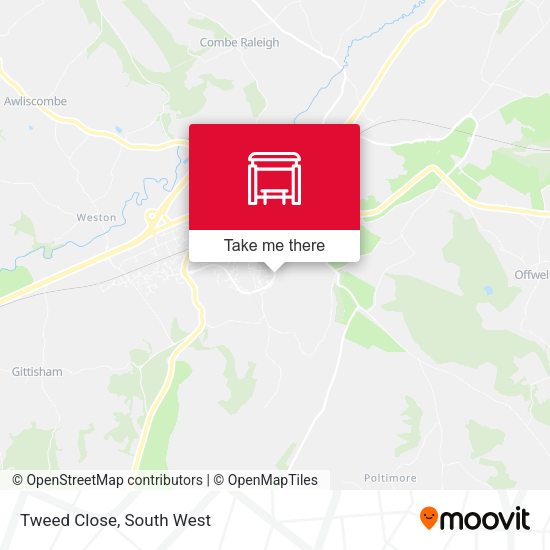 Tweed Close map