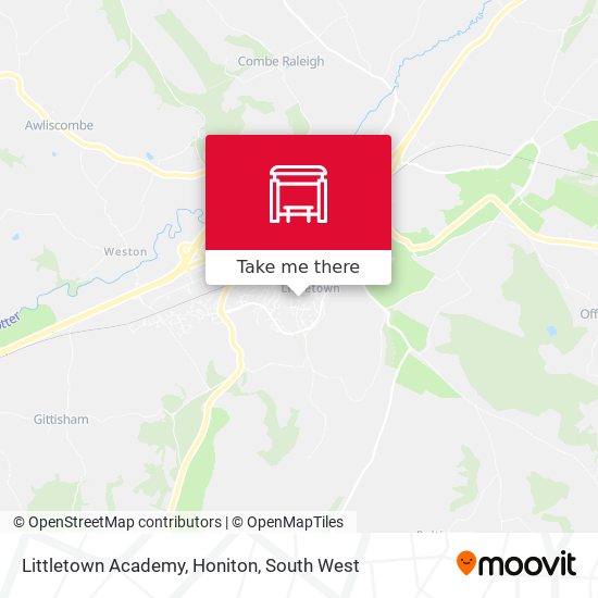 Littletown Academy, Honiton map