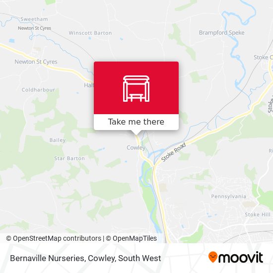 Bernaville Nurseries, Cowley map