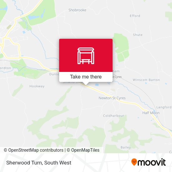 Sherwood Turn map