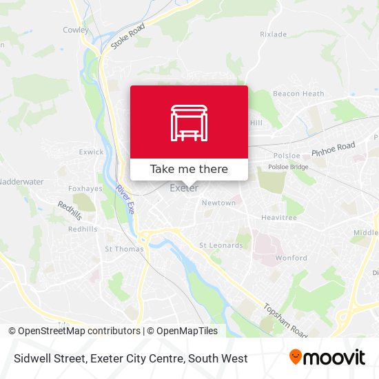 Sidwell Street, Exeter City Centre map