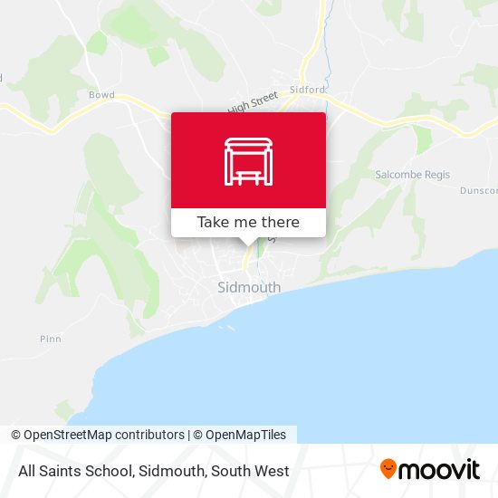 All Saints School, Sidmouth map
