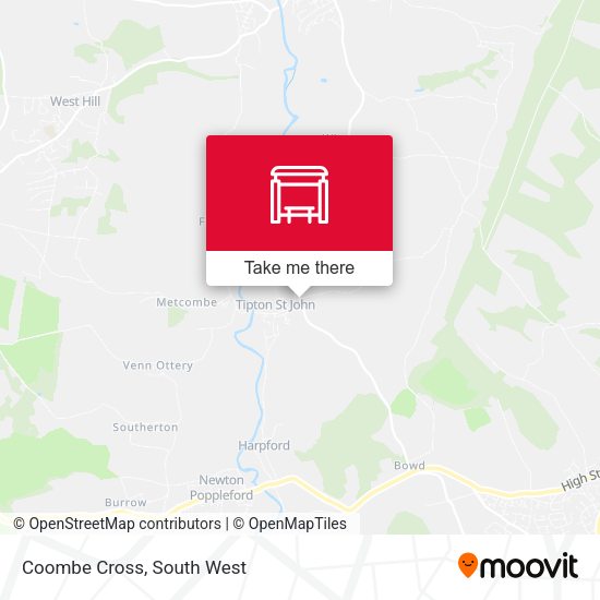 Coombe Cross map