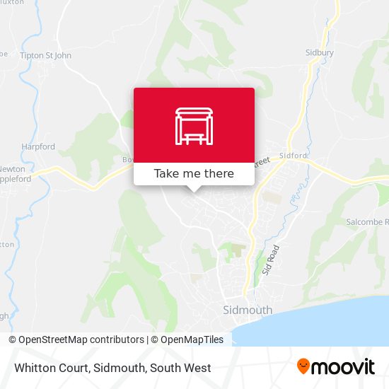 Whitton Court, Sidmouth map