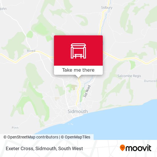 Exeter Cross, Sidmouth map