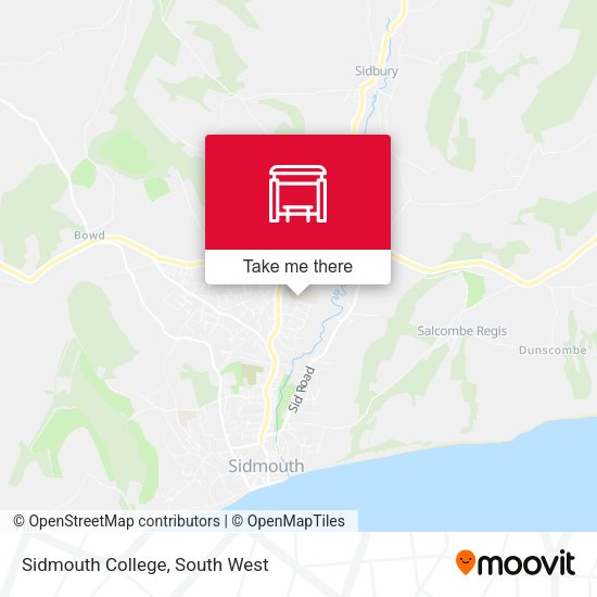 Sidmouth College map