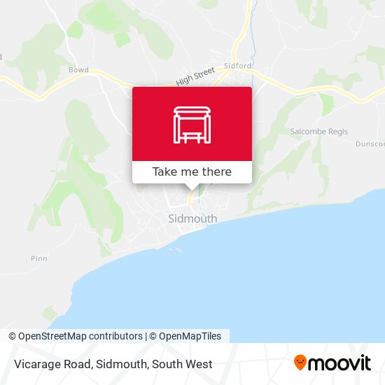 Vicarage Road, Sidmouth map