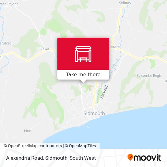 Alexandria Road, Sidmouth map