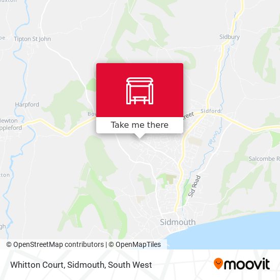 Whitton Court, Sidmouth map