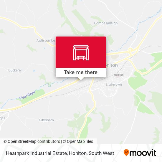 Heathpark Industrial Estate, Honiton map