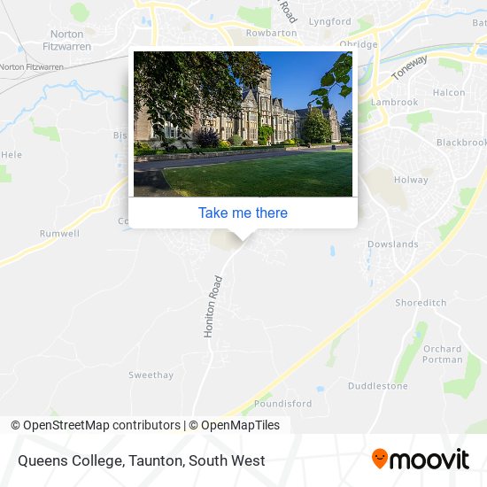 Queens College, Taunton map