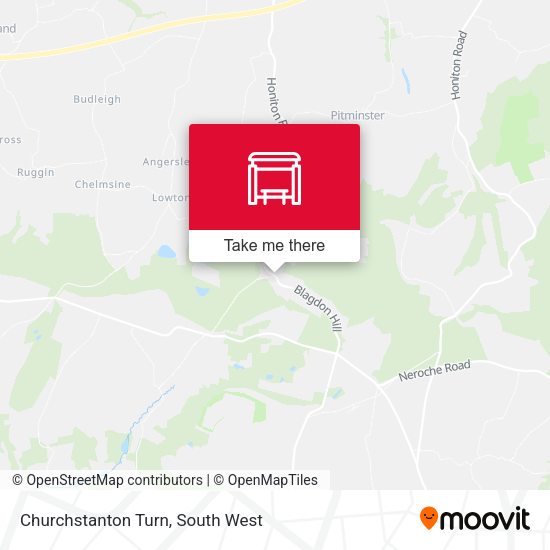 Churchstanton Turn map