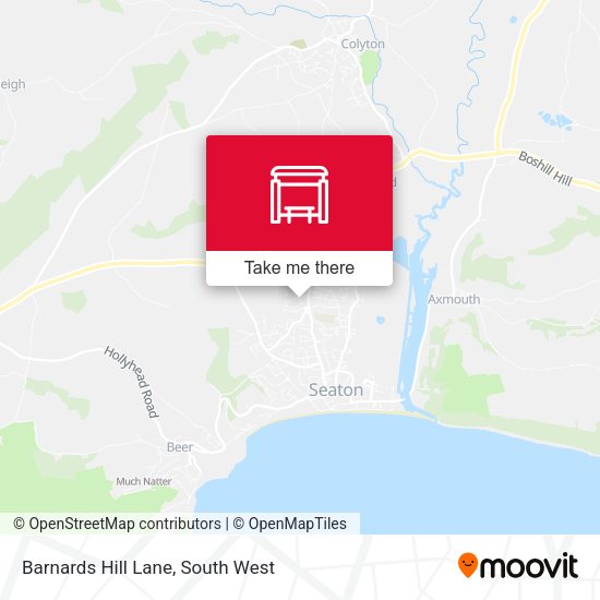 Barnards Hill Lane, Seaton map