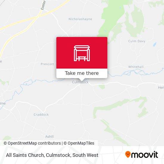 All Saints Church, Culmstock map