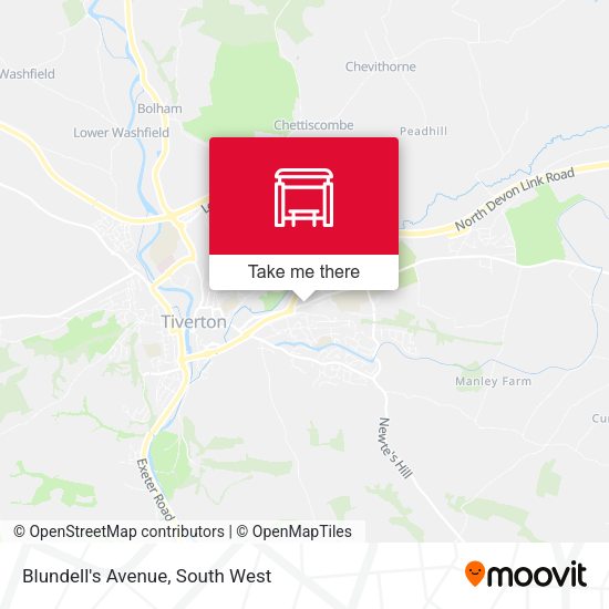 Blundell's Avenue map