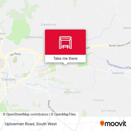 Uplowman Road map