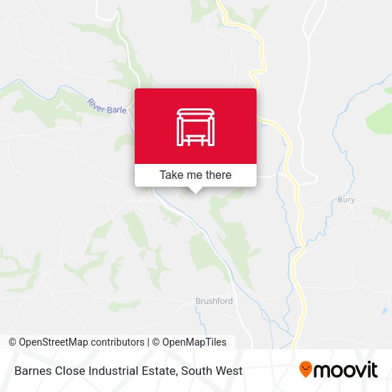 Barnes Close Industrial Estate, Dulverton map