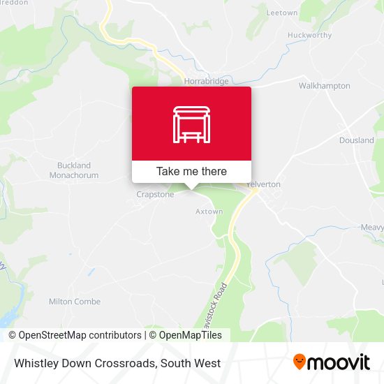 Whistley Down Crossroads map