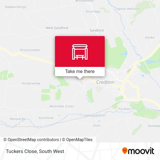 Tuckers Close map