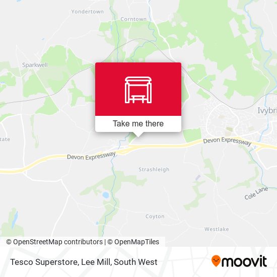 Tesco Superstore, Lee Mill map