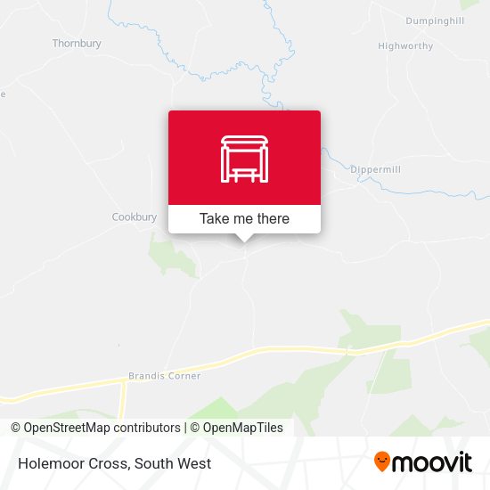 Holemoor Cross map