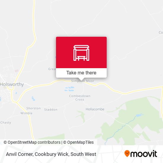 Anvil Corner, Cookbury Wick map