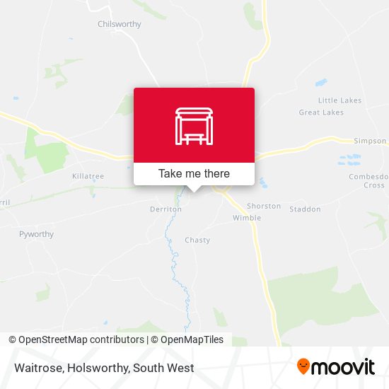 Waitrose, Holsworthy map