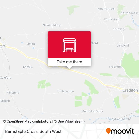 Barnstaple Cross, West Sandford map