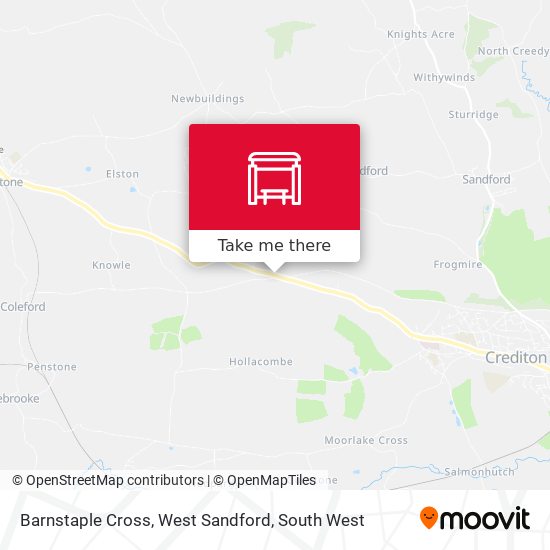 Barnstaple Cross, West Sandford map