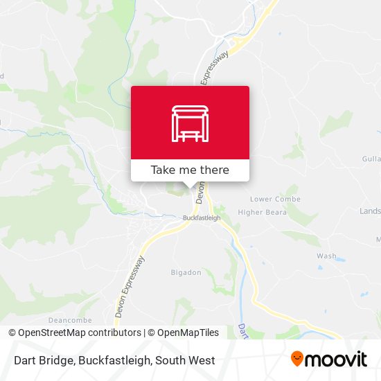 Dart Bridge, Buckfastleigh map