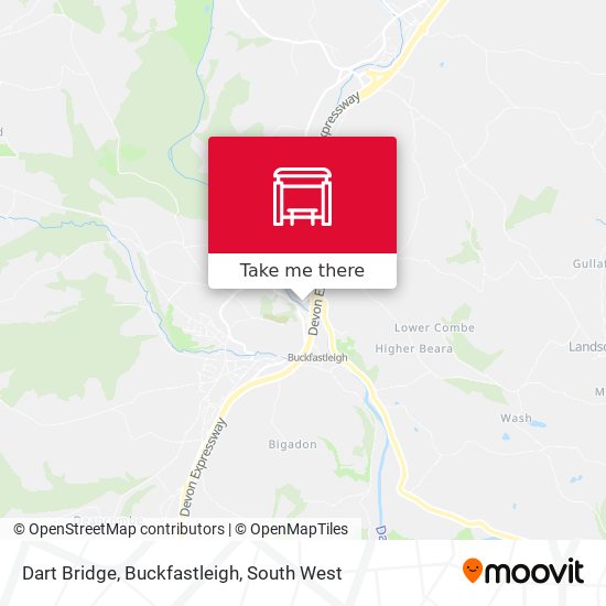 Dart Bridge, Buckfastleigh map